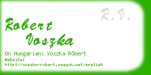 robert voszka business card